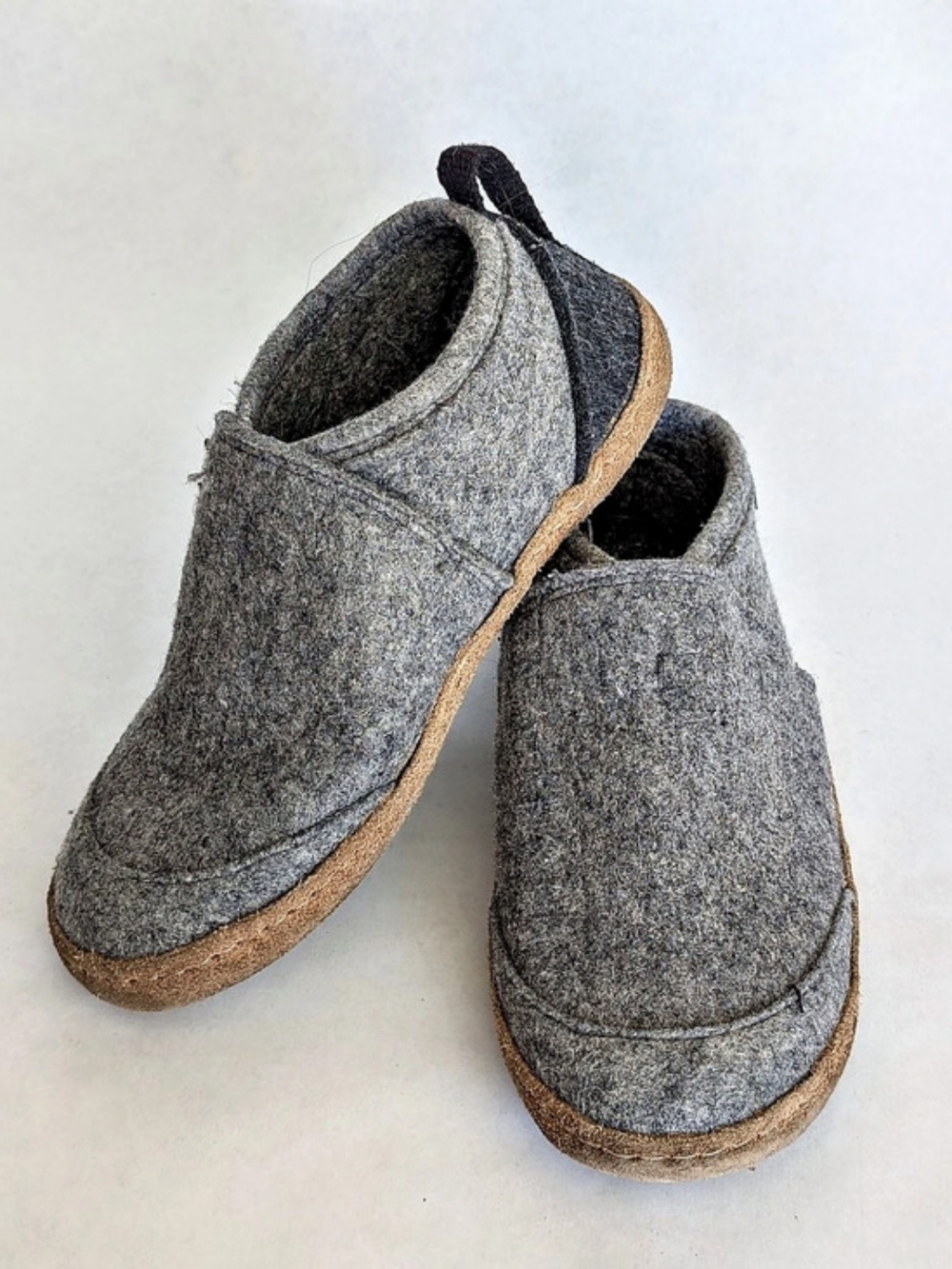 Kyrgies Tengries Wool Felt Slippers Gray EU 36